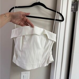 With Jean Carla white corset top M